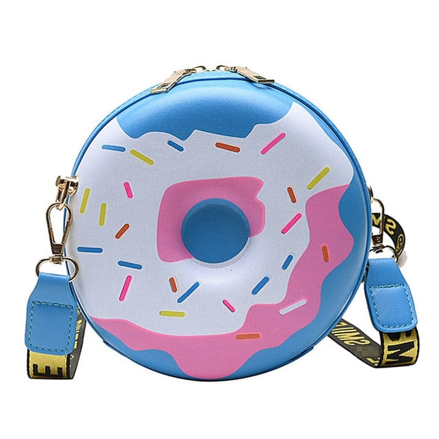 Sac à bandoulière en forme de beignet/donuts Sacs mignons en cuir croisés